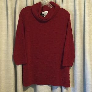 Peck & Peck 3/4 sleeve cowl neck top size PXL